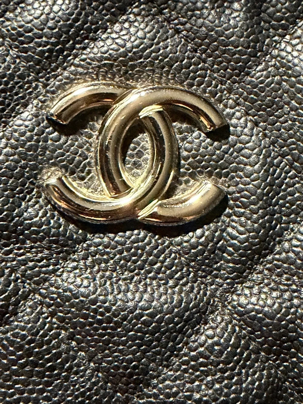 Chanel Caviar Quilted French Riviera Hobo Black